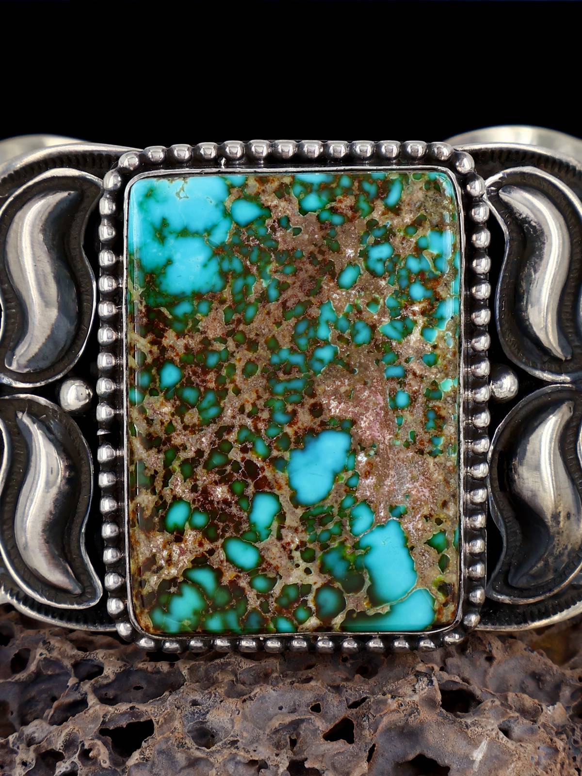 Native American Indian Jewelry Royston Turquoise Cuff Bracelet - PuebloDirect.com