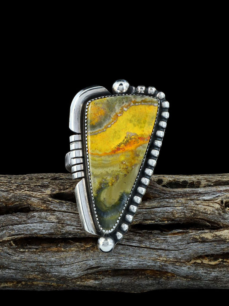 Sterling Silver Bumblebee Jasper Ring, Size 5 1/2 - PuebloDirect.com