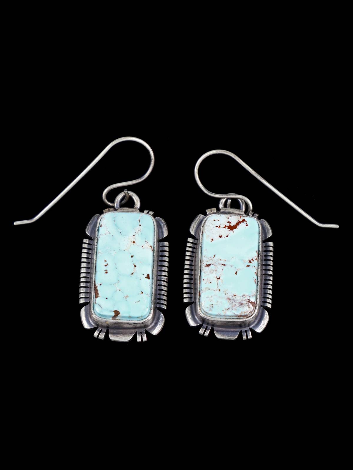 Native American Jewelry Dry Creek Turquoise Squash Blossom Necklace and Earrings Set - PuebloDirect.com