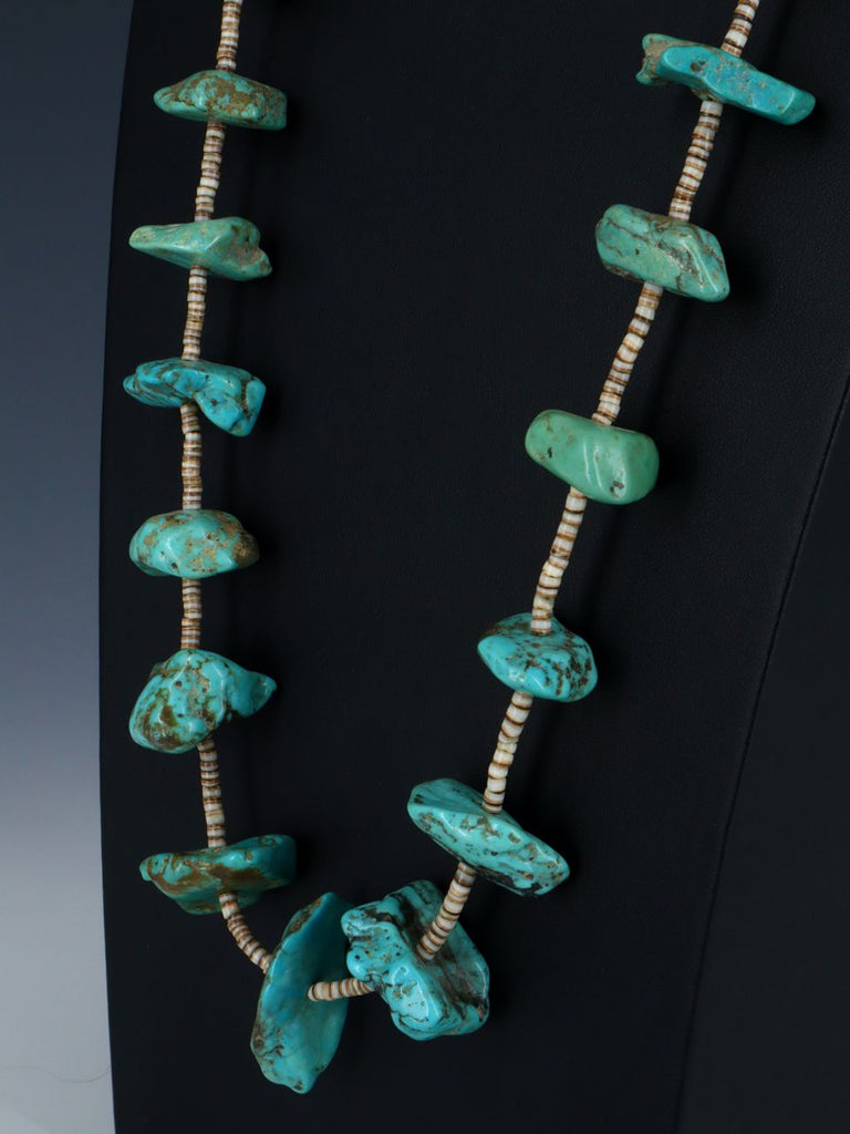 Estate Native American Turquoise Nugget Necklace - PuebloDirect.com