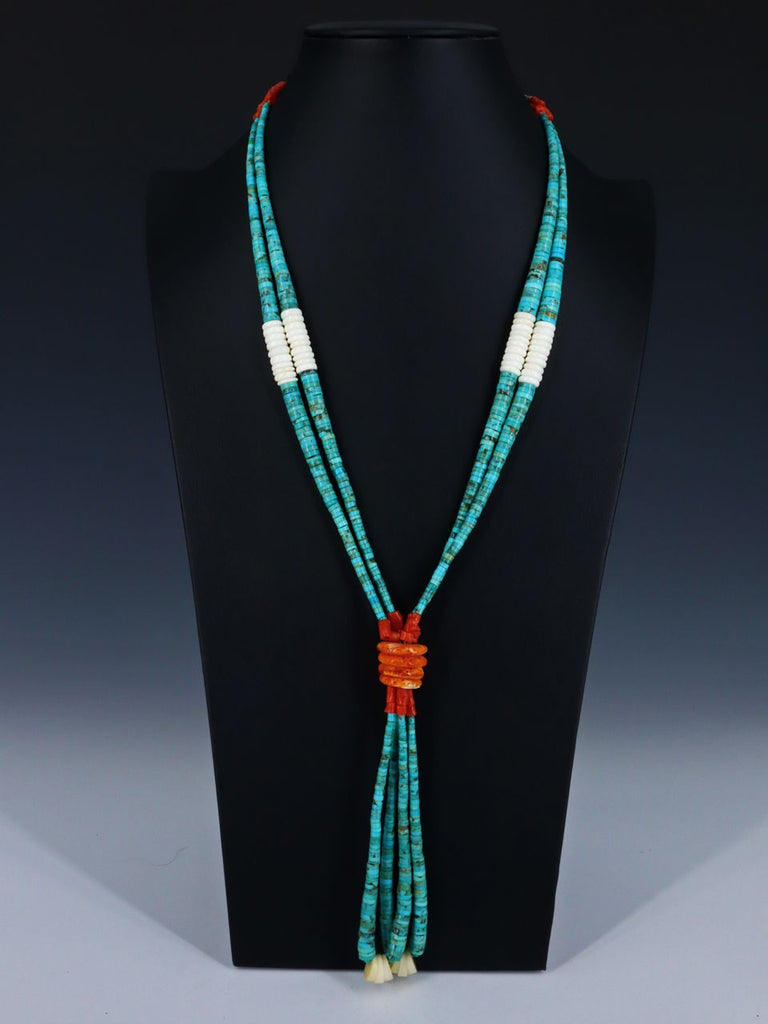 Vintage Estate Native American Turquoise Jocla Necklace - PuebloDirect.com