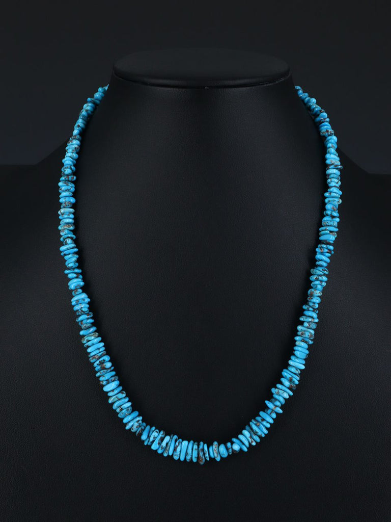 20" Native American Single Strand Egyptian Turquoise Necklace - PuebloDirect.com