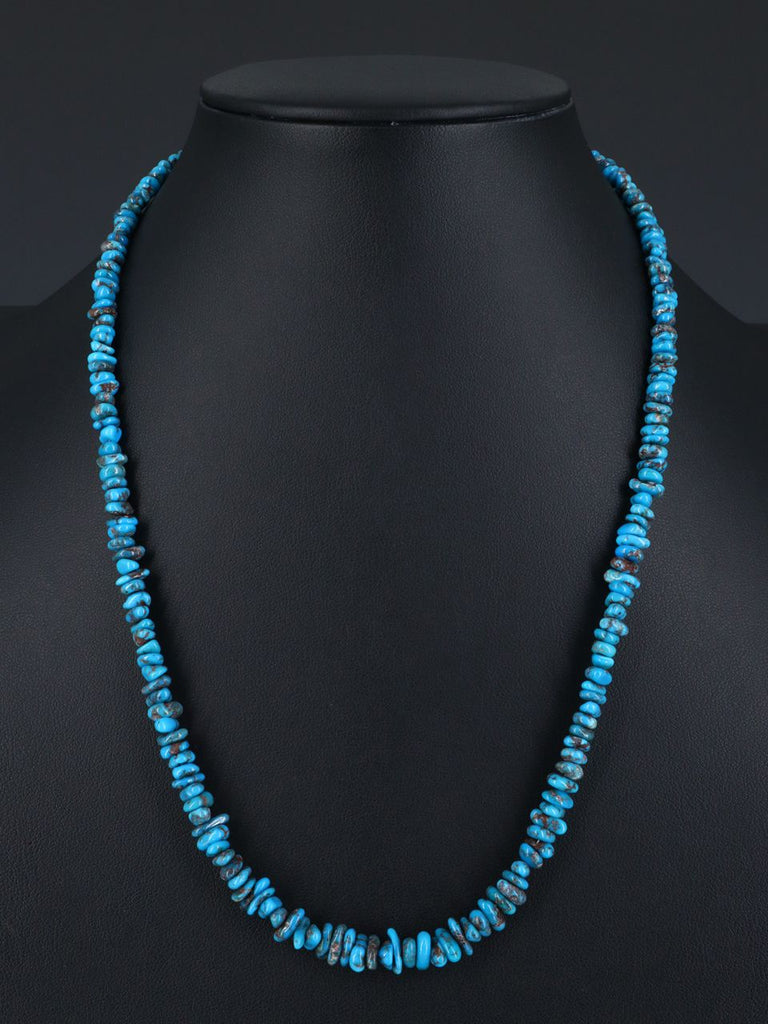 20" Native American Single Strand Egyptian Turquoise Necklace - PuebloDirect.com