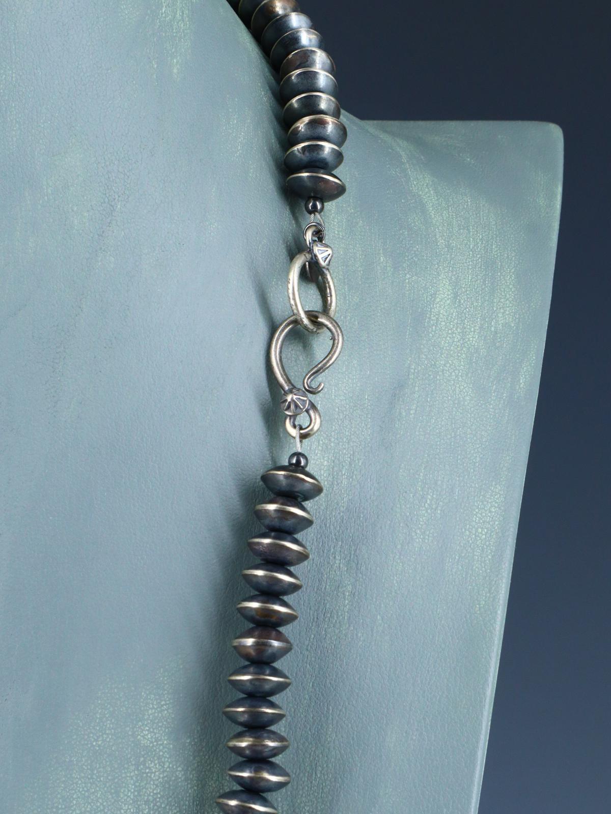 Navajo Sterling Silver Navajo Beaded Jocla Necklace