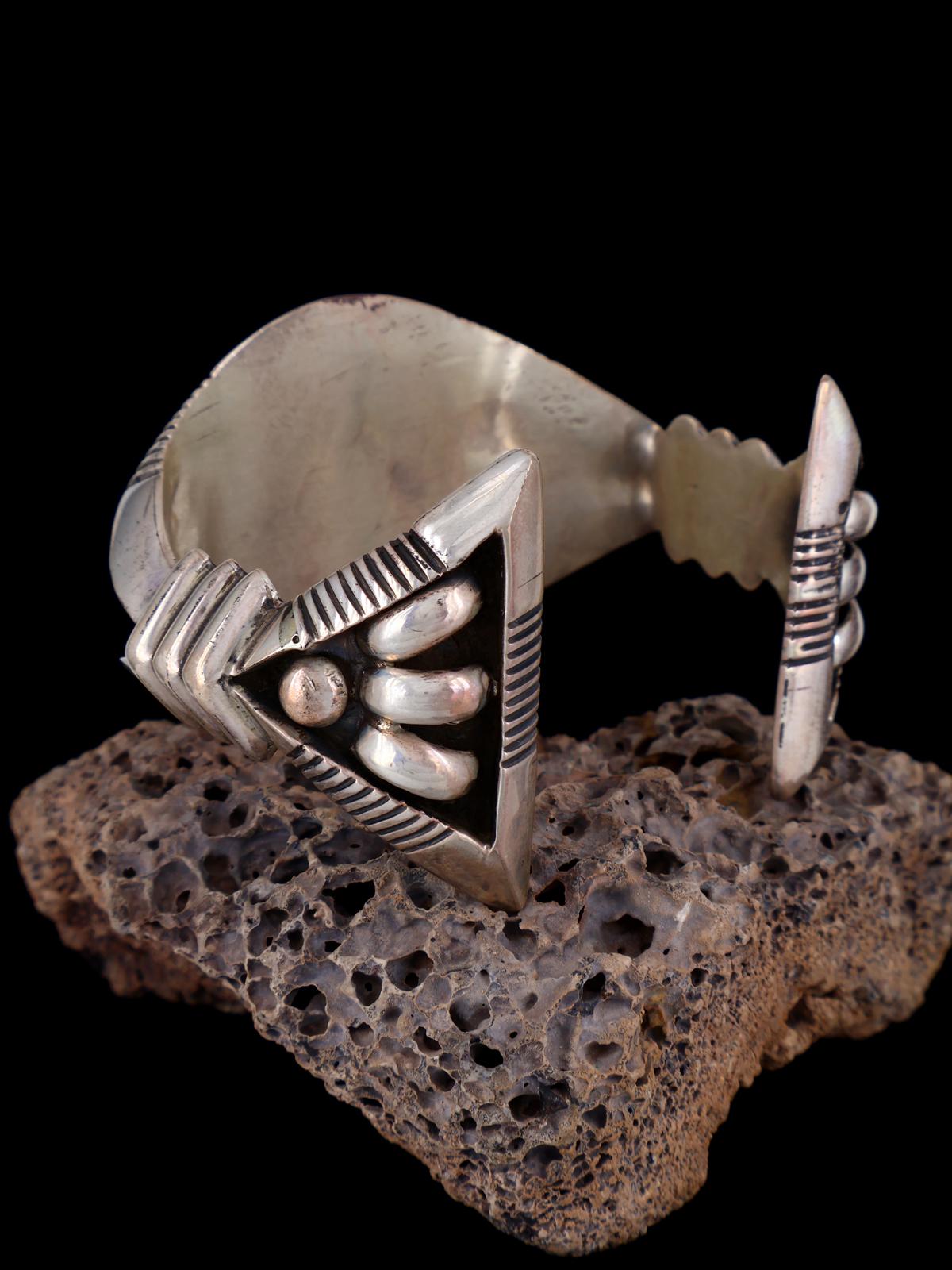 Vintage Turquoise Sterling Silver Bracelet - PuebloDirect.com