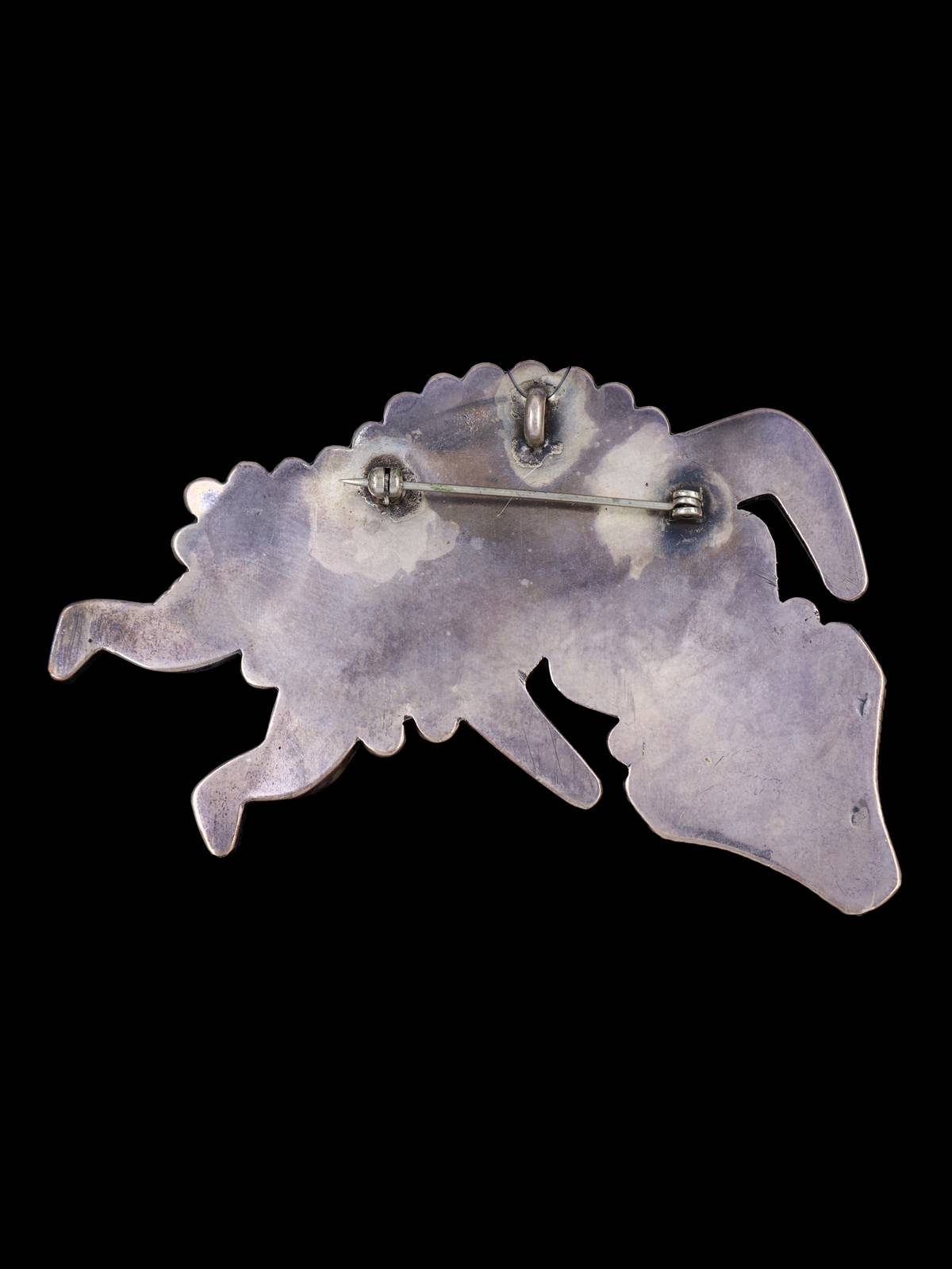 Old Estate Zuni Jewelry Large Rainbow Man Pin/Pendant - PuebloDirect.com