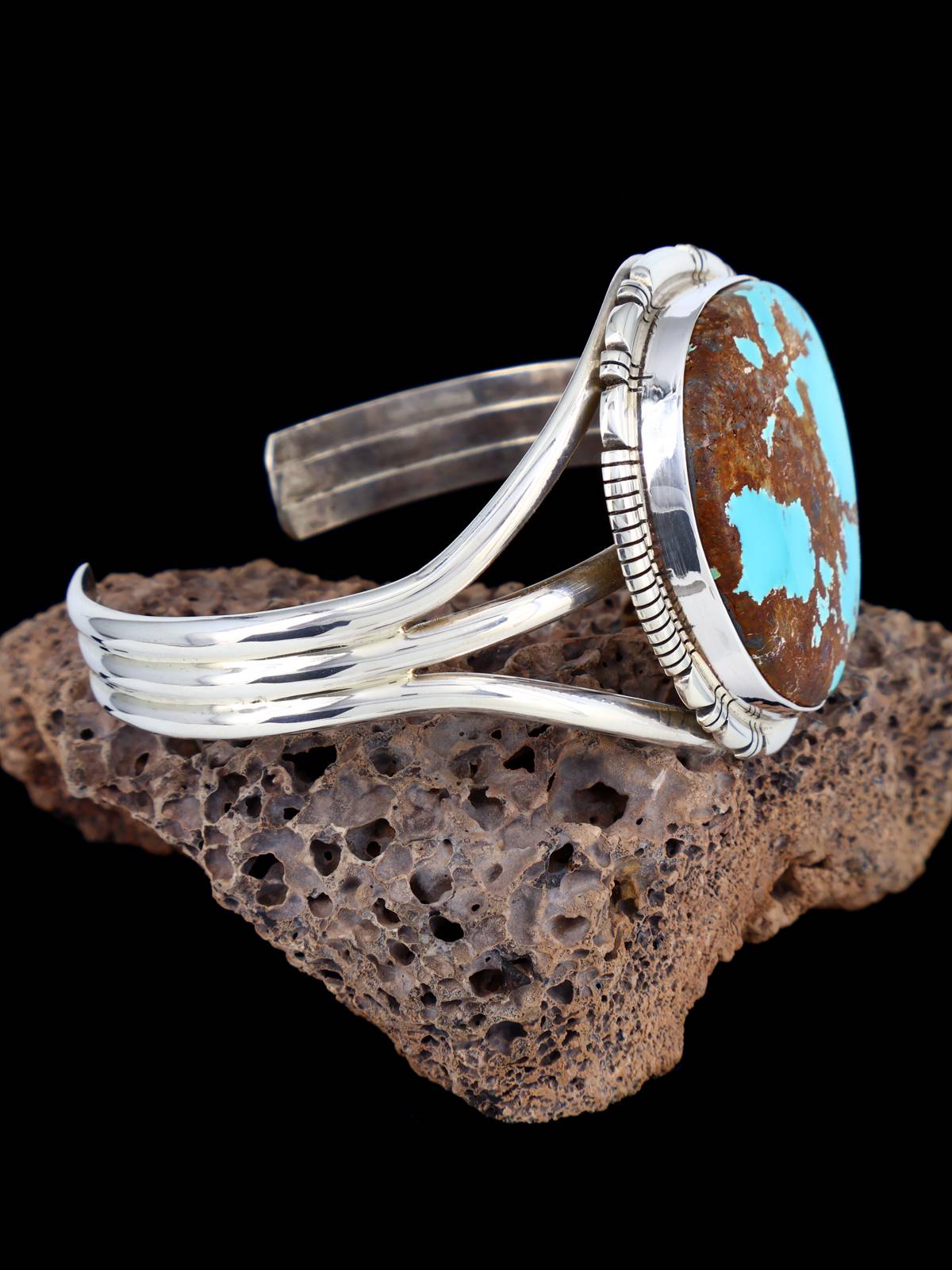 Native American Jewelry Blue J Turquoise Cuff Bracelet