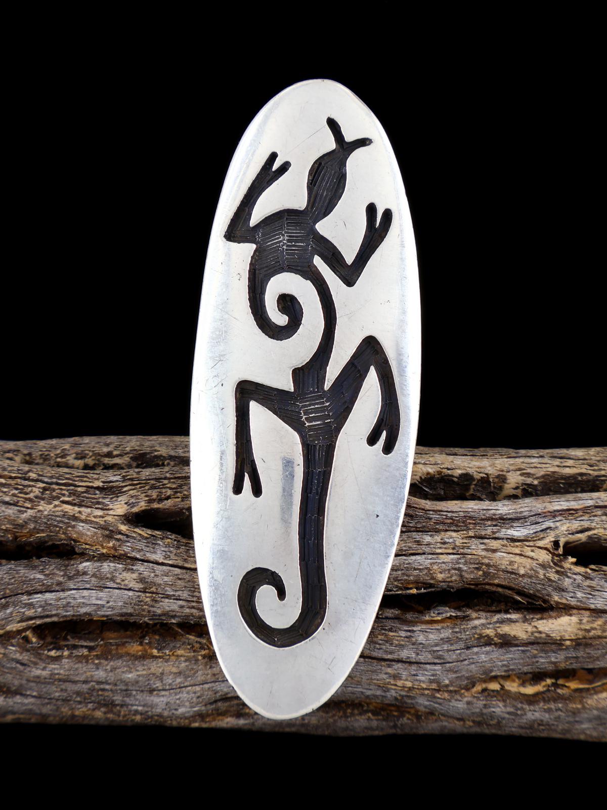 Anillo turquesa de plata de ley Vintage Estate, tamaño 8.5