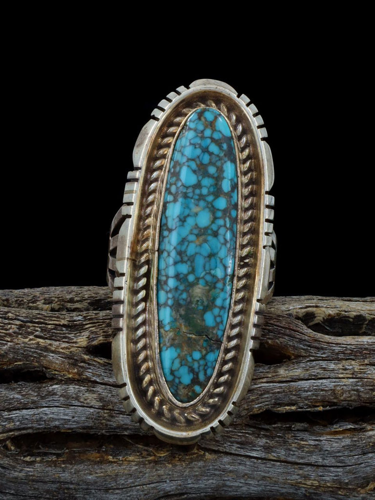 Estate Native American Sterling Silver Turquoise Ring, Size 6 1/2 - PuebloDirect.com