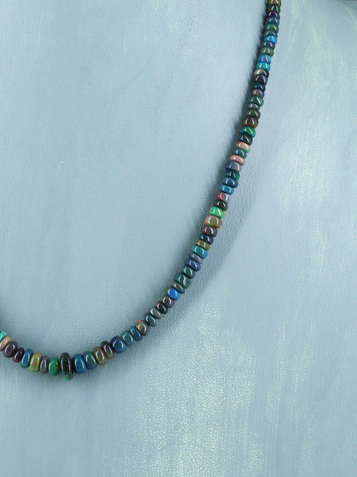 Navajo Single Strand Ethiopian Opal Necklace