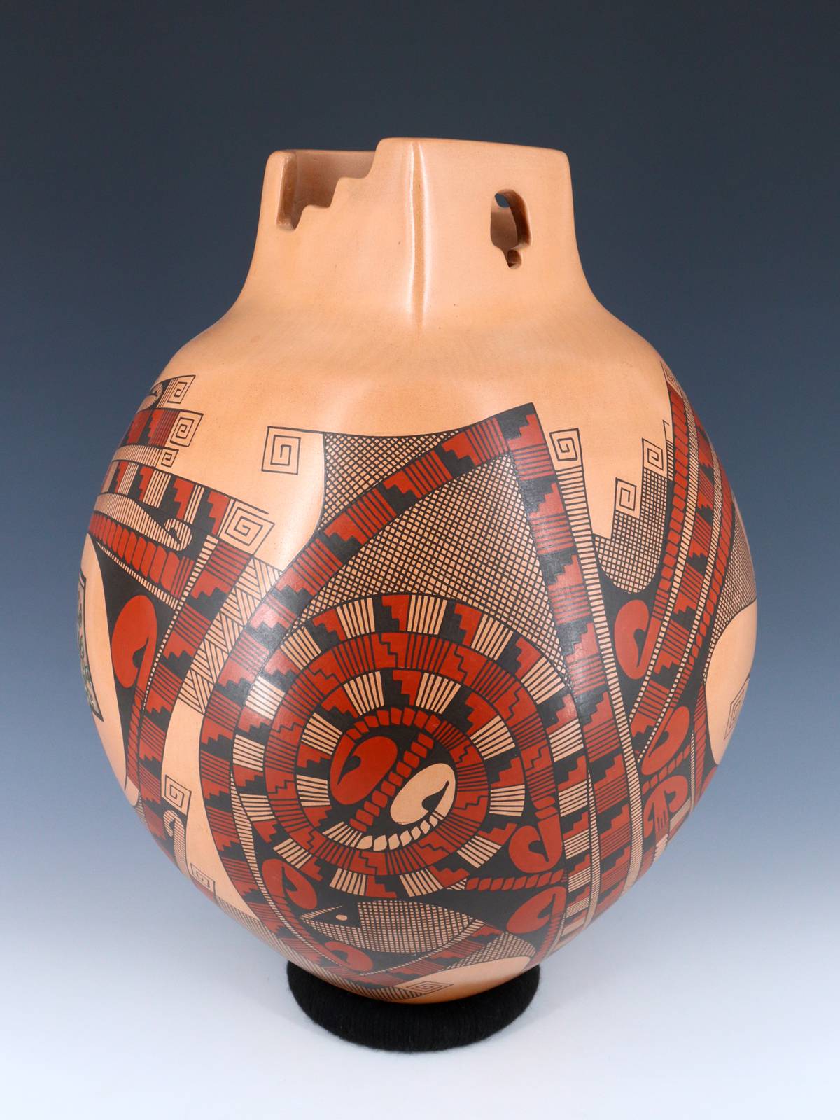 Mata Ortiz Hand Coiled Pottery Painted Pottery Vase - PuebloDirect.com
