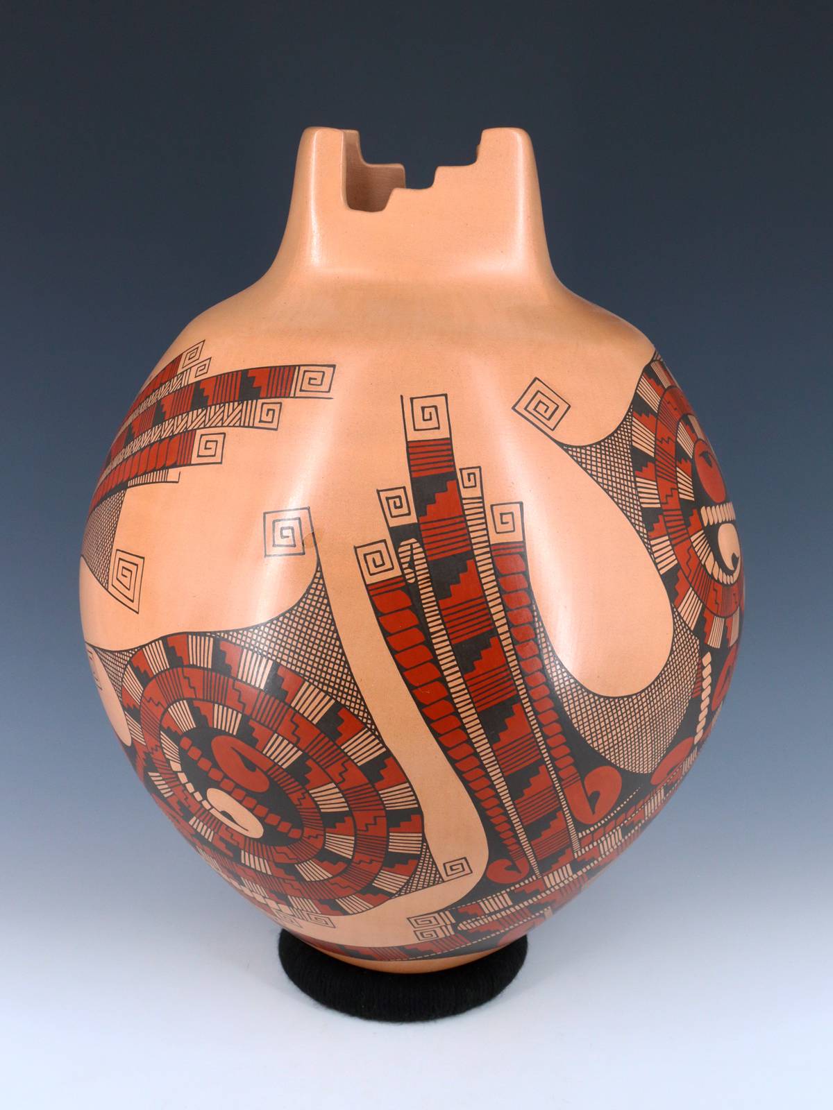 Mata Ortiz Hand Coiled Pottery Painted Pottery Vase - PuebloDirect.com
