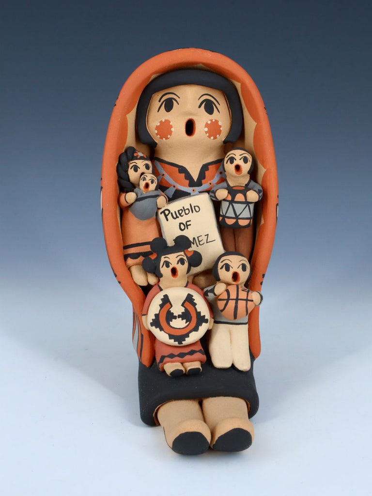 Jemez Pueblo Pottery Four Baby Storyteller - PuebloDirect.com
