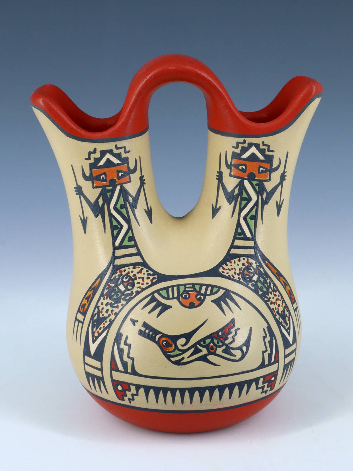 Santa Clara Pueblo Pottery Hand Coiled Wedding Vase - PuebloDirect.com