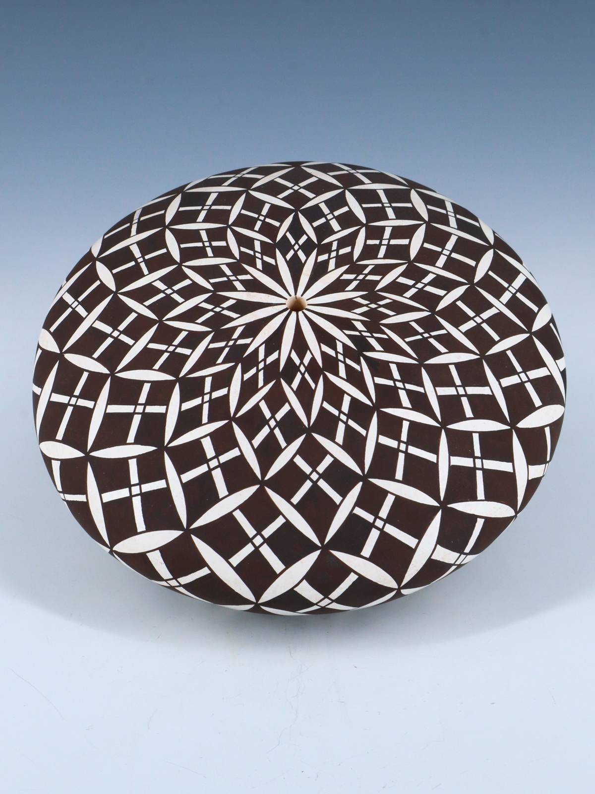 Hand Made Acoma Pueblo Pottery Eye Dazzler Seed Pot - PuebloDirect.com