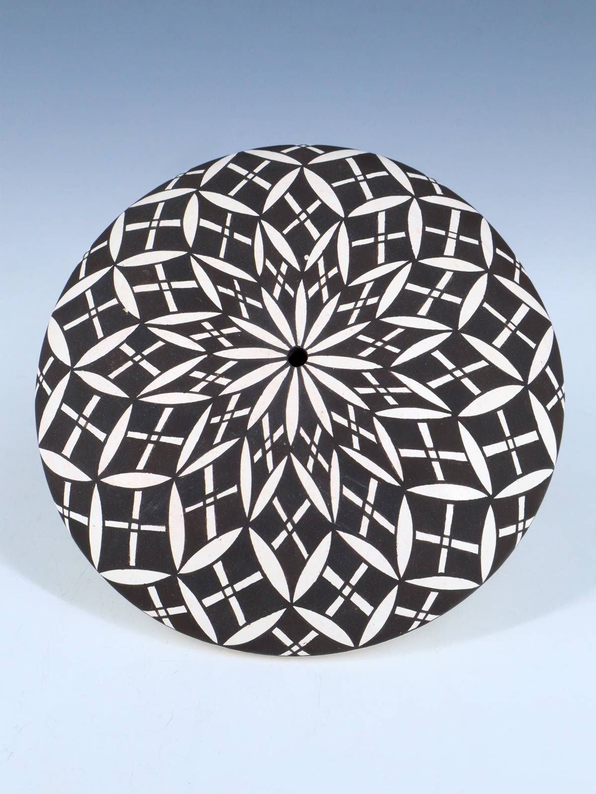 Hand Made Acoma Pueblo Pottery Eye Dazzler Seed Pot - PuebloDirect.com