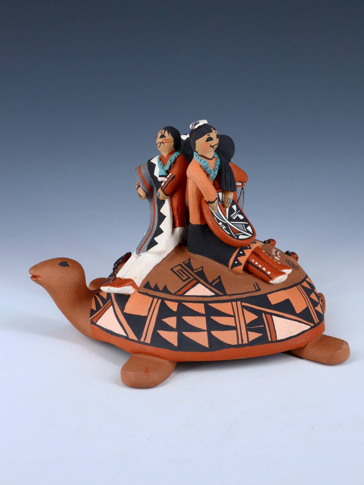 Jemez Pueblo Pottery Turtle Storyteller - PuebloDirect.com
