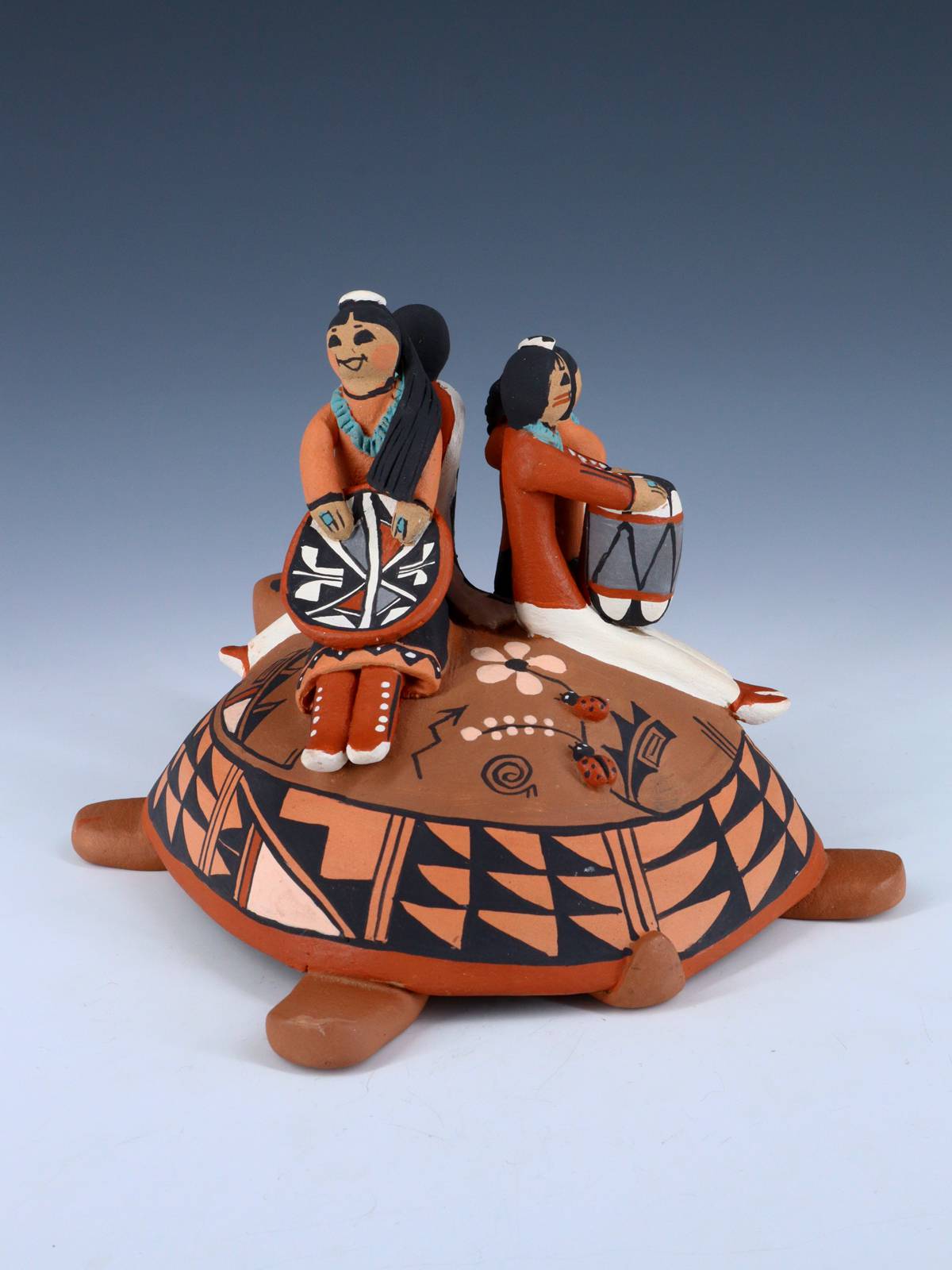 Jemez Pueblo Pottery Turtle Storyteller - PuebloDirect.com