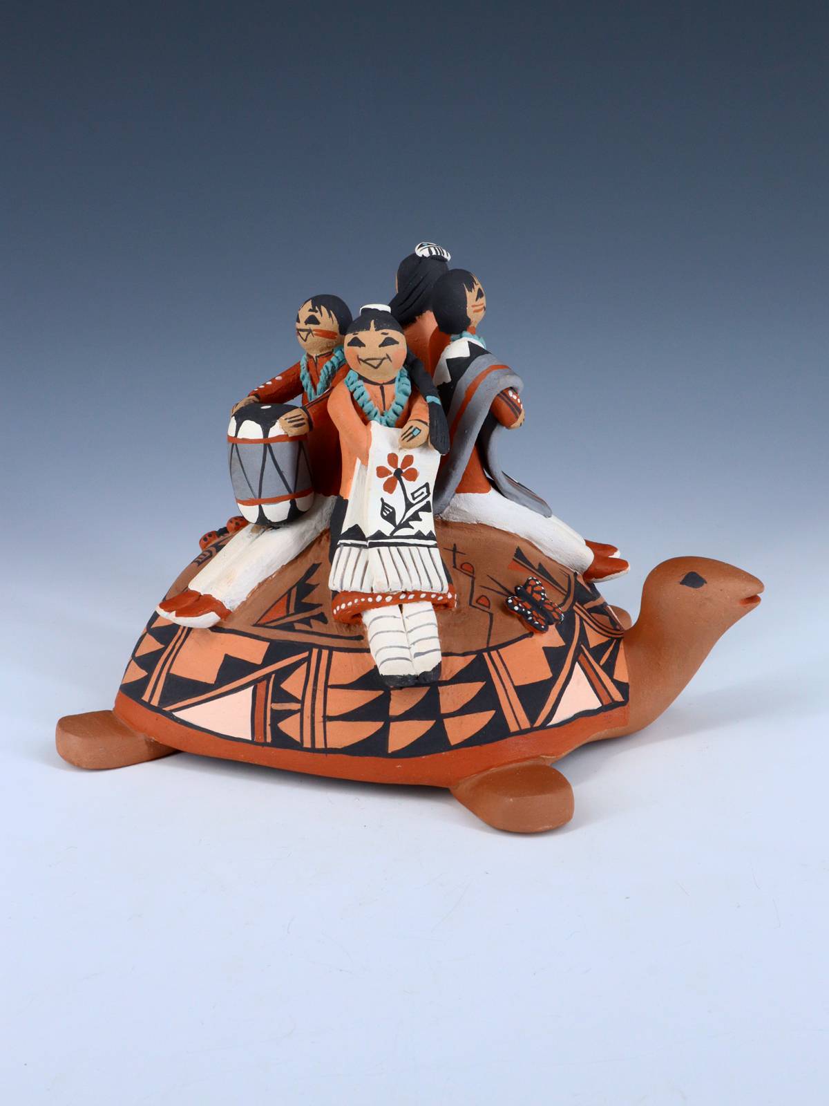 Jemez Pueblo Pottery Turtle Storyteller - PuebloDirect.com