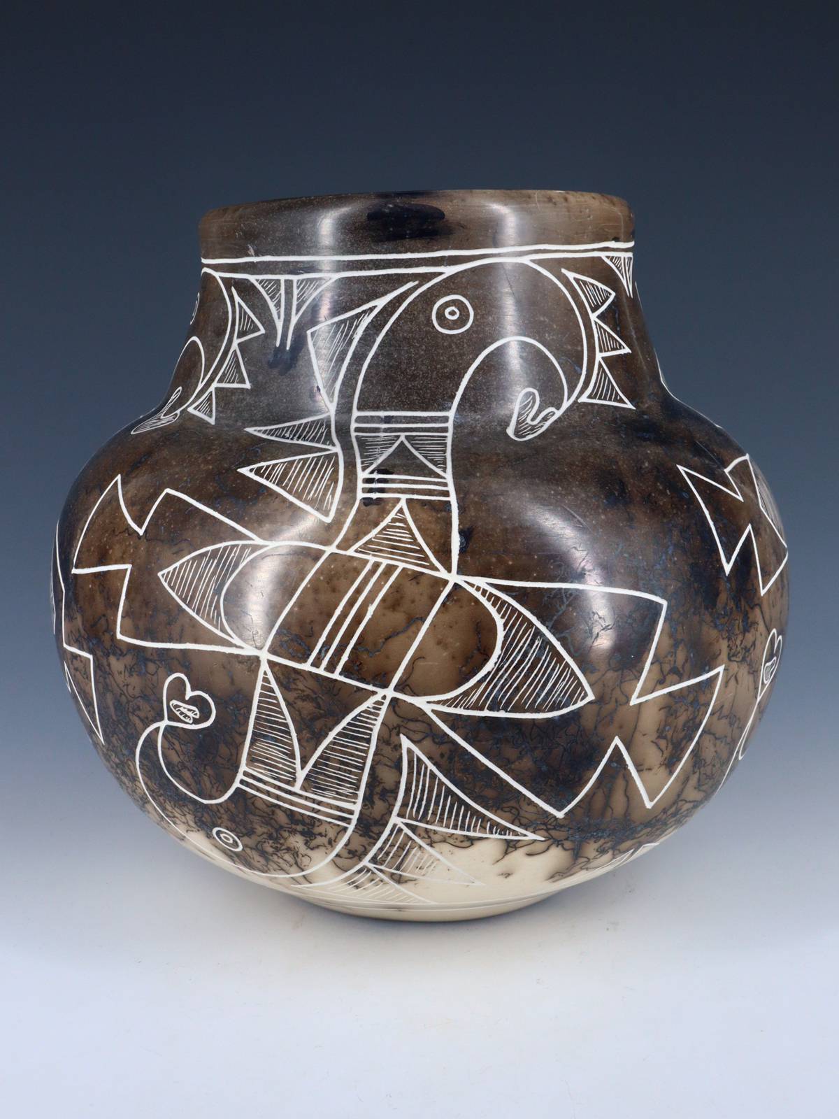 Etched Horsehair Pottery - PuebloDirect.com