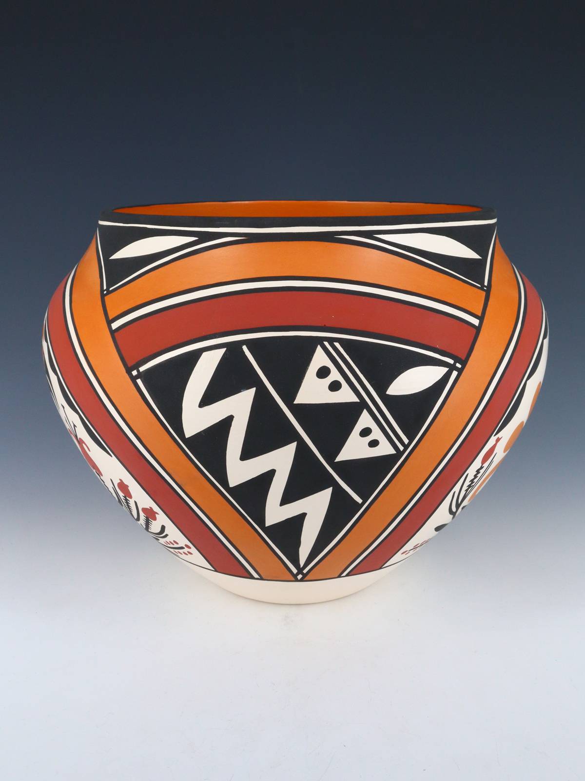Acoma Pueblo Hand Painted Parrot Pottery - PuebloDirect.com