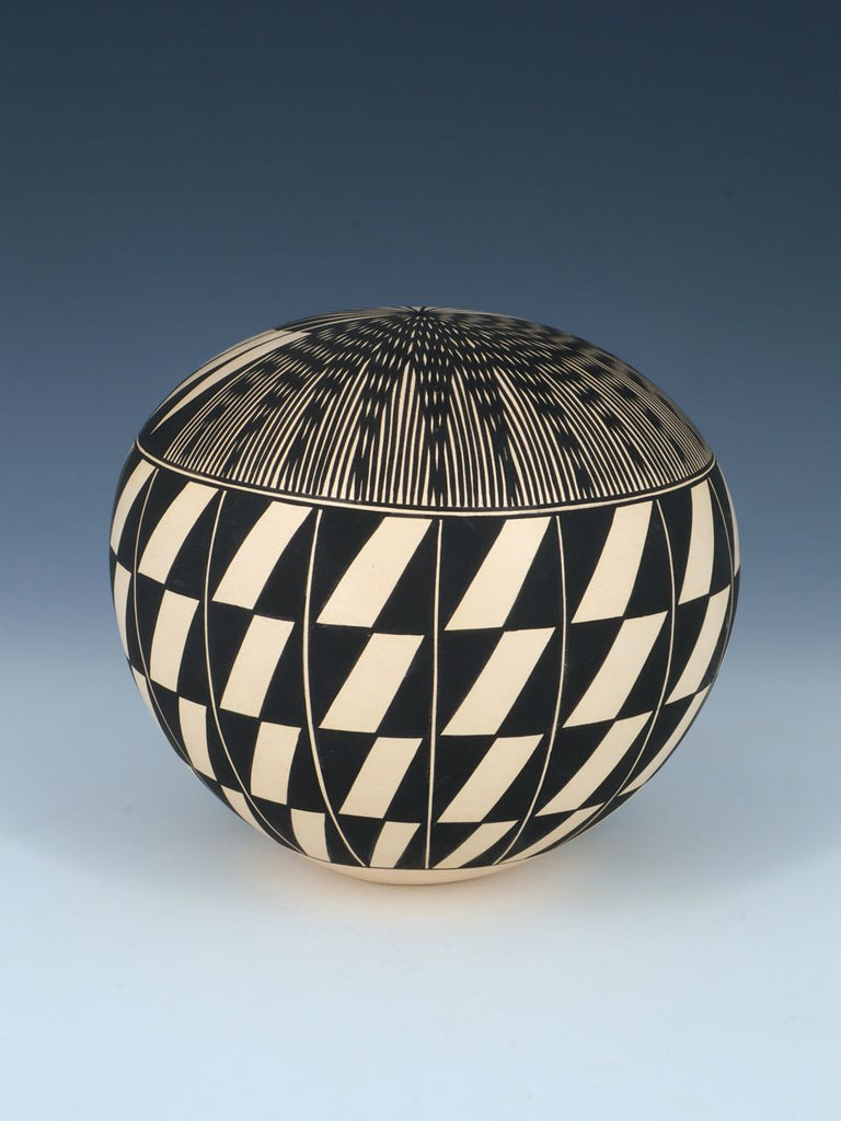 Acoma Hand Coiled Pueblo Pottery Seed Pot - PuebloDirect.com