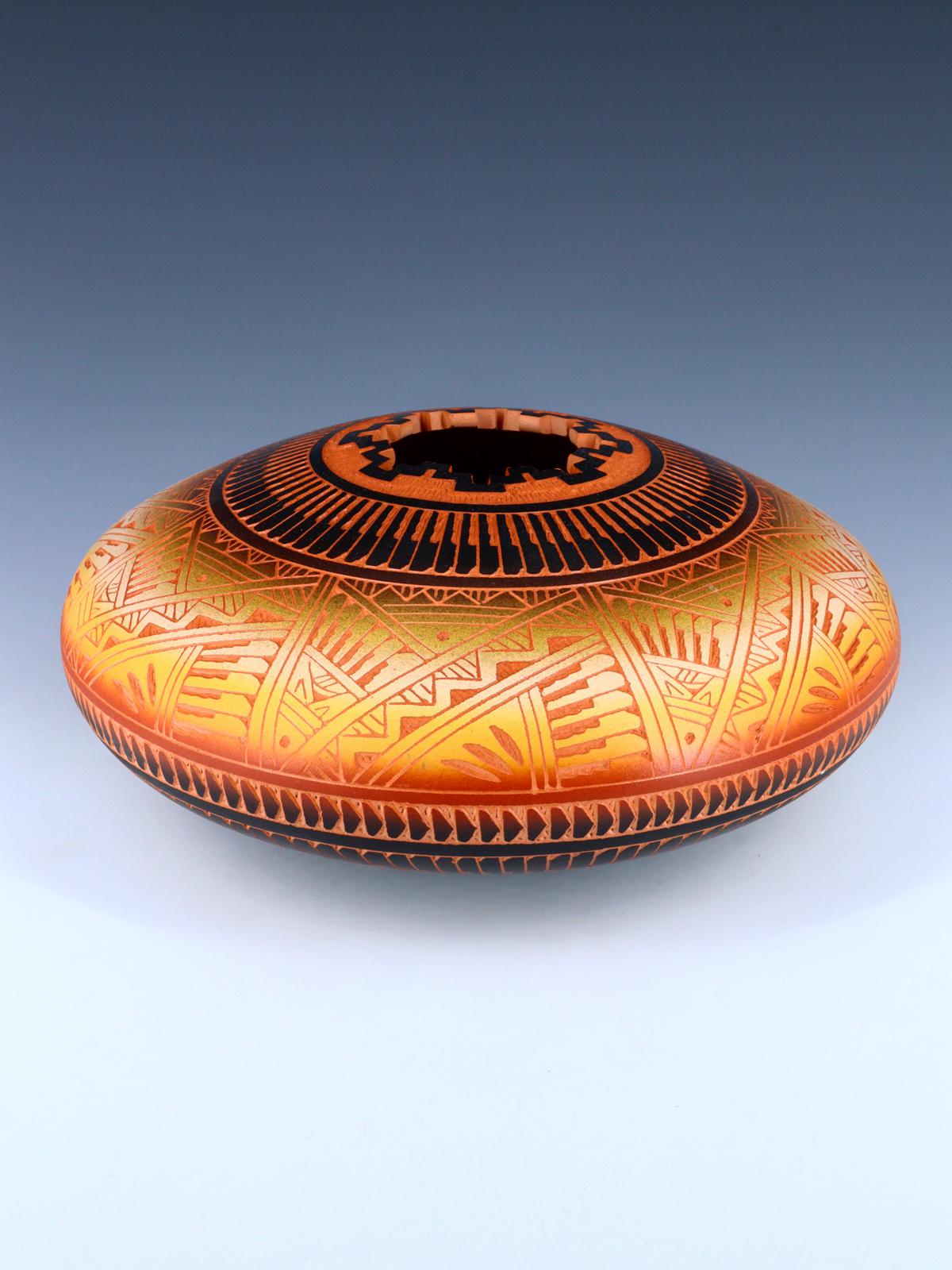 Jarrón de cerámica grabada Acoma Pueblo