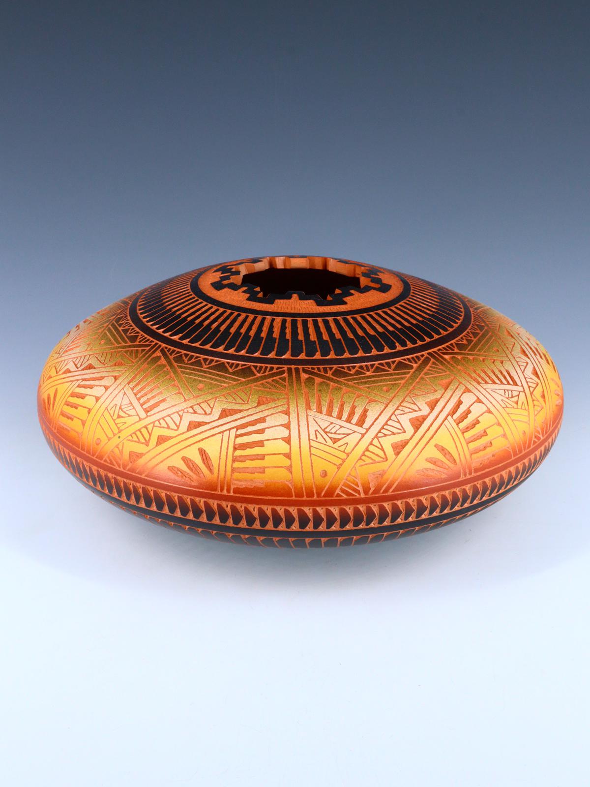 Jarrón de cerámica grabada Acoma Pueblo