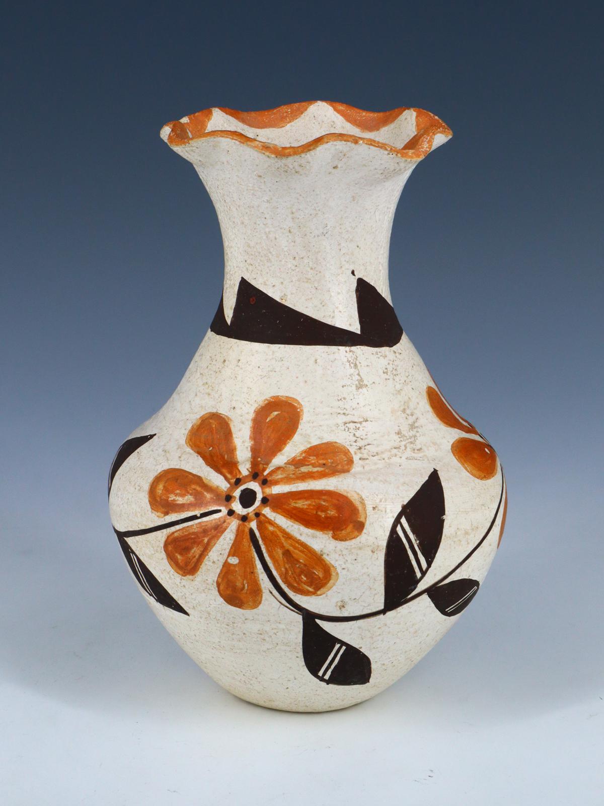 Vintage Acoma Pueblo Hand Coiled Pottery Vase