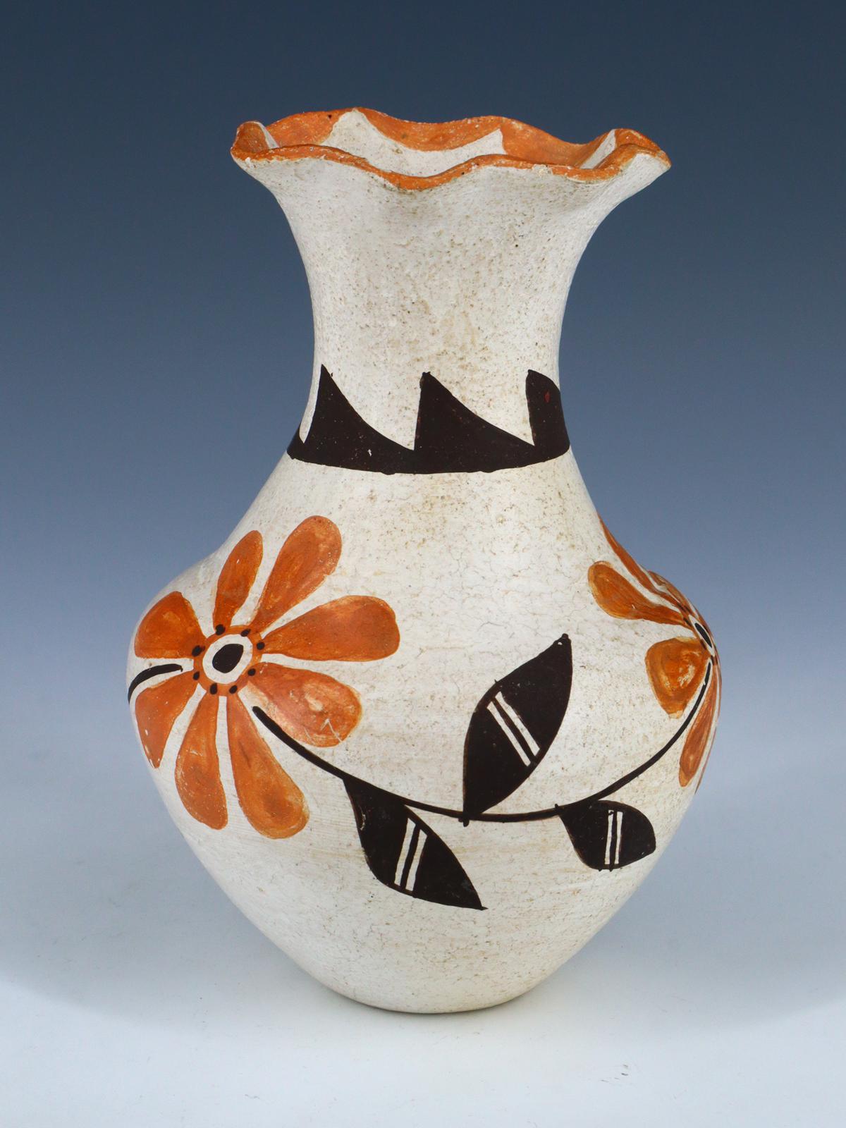 Vintage Acoma Pueblo Hand Coiled Pottery Vase