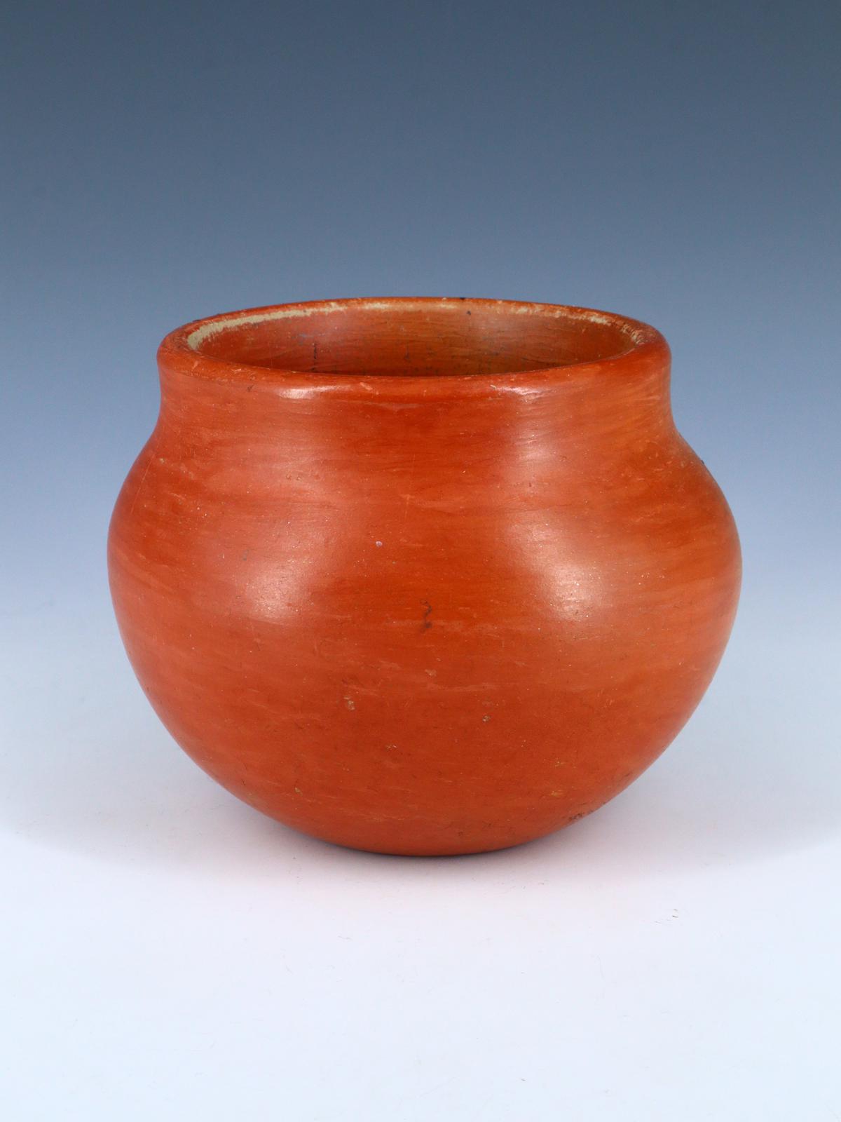 Vintage Santa Clara Pueblo Hand Coiled Red Clay Pottery