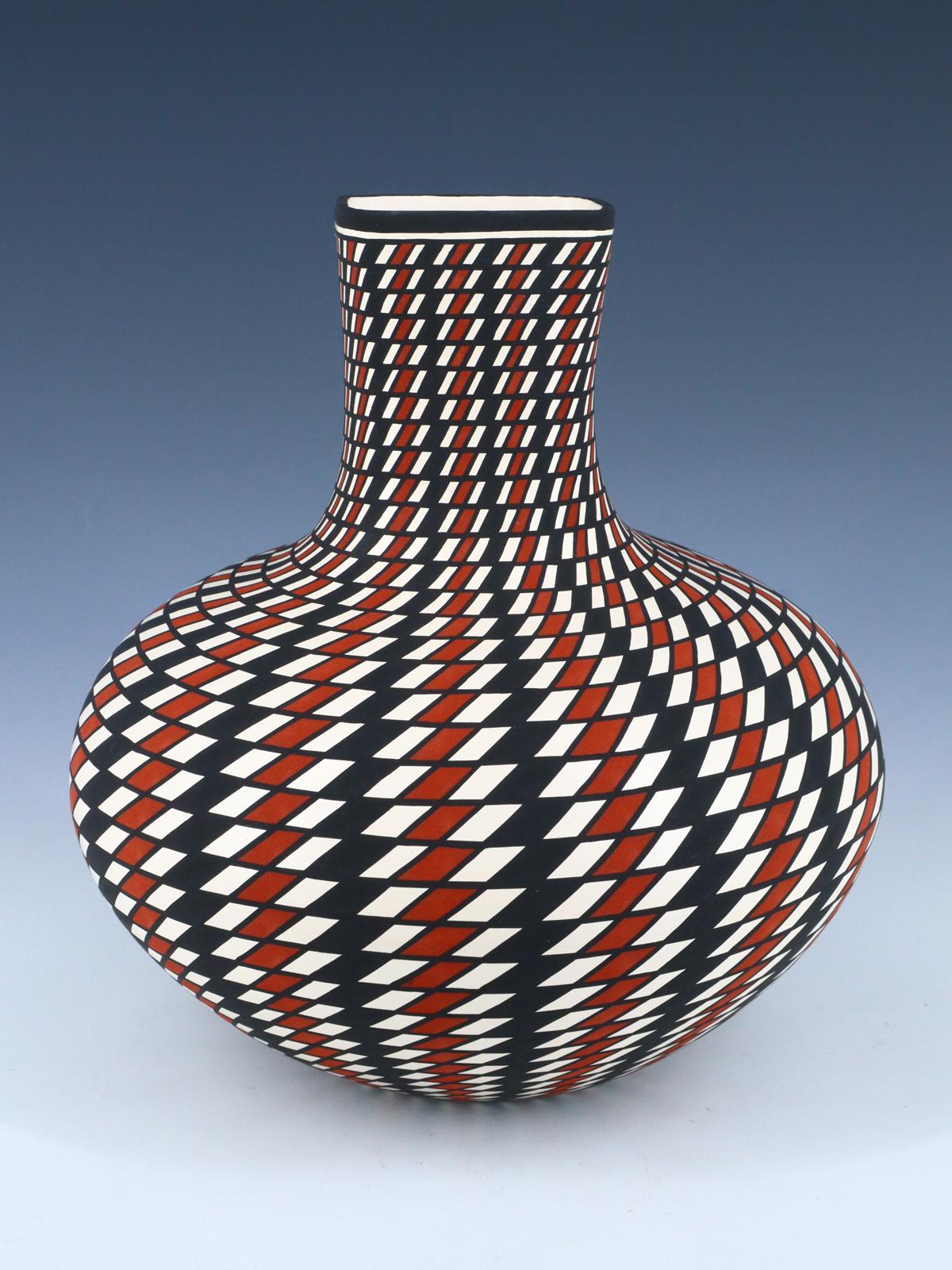 Acoma Pueblo Hand Coiled Eye Dazzler Pottery - PuebloDirect.com