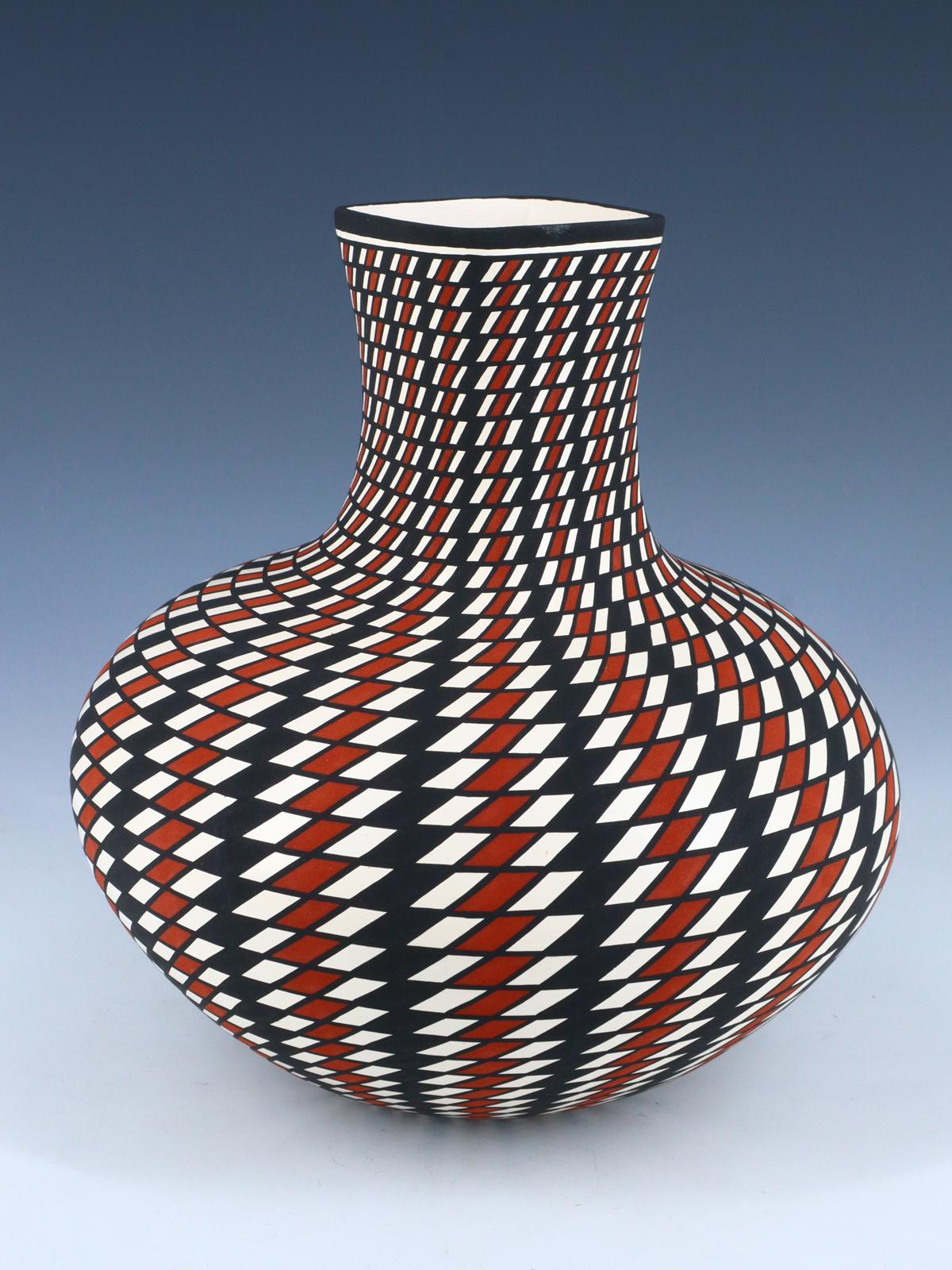 Acoma Pueblo Hand Coiled Eye Dazzler Pottery - PuebloDirect.com