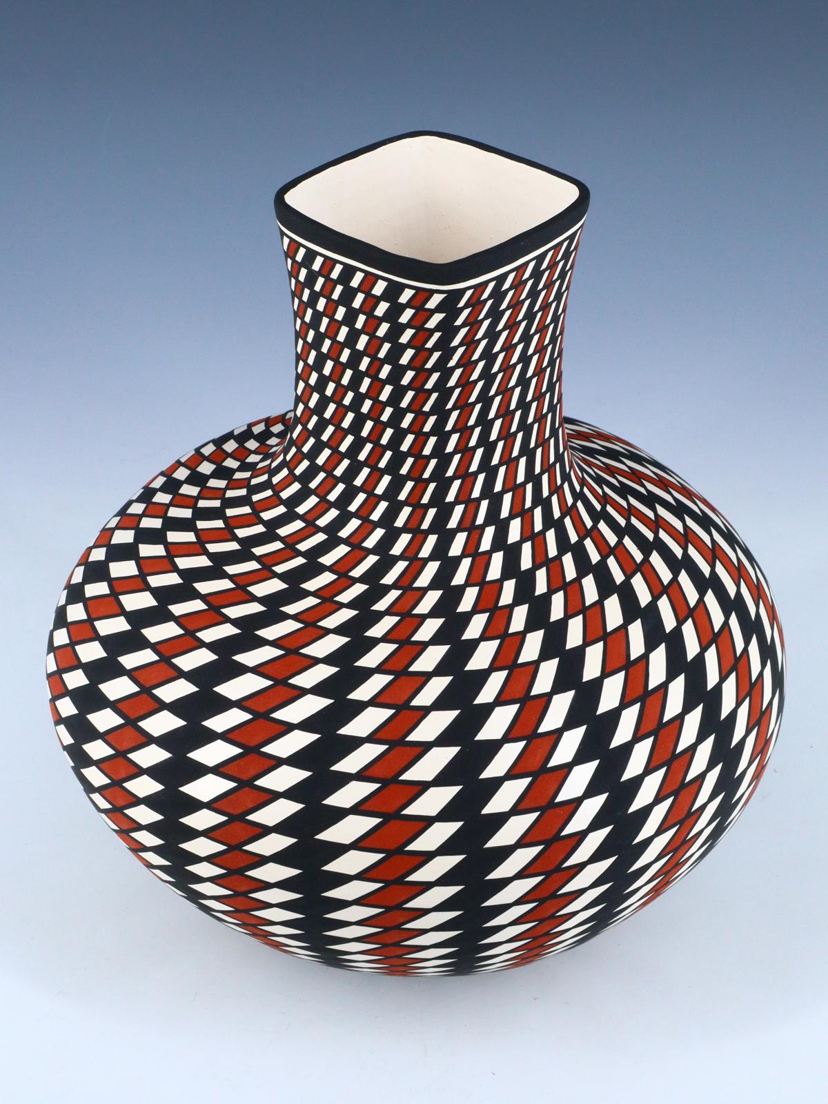 Acoma Pueblo Hand Coiled Eye Dazzler Pottery - PuebloDirect.com