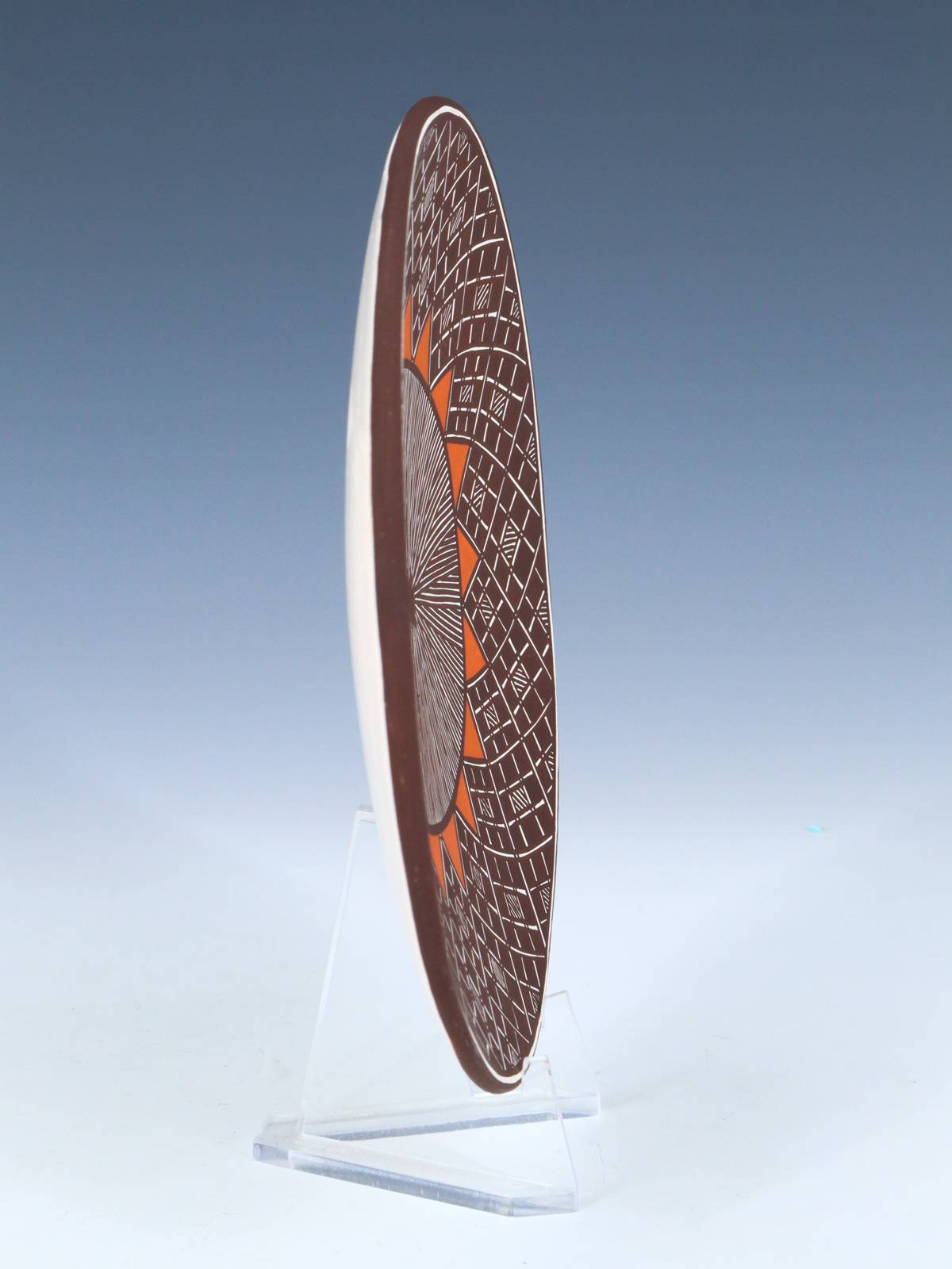 Hand Made Acoma Pueblo Eye Dazzler Pottery Plate - PuebloDirect.com