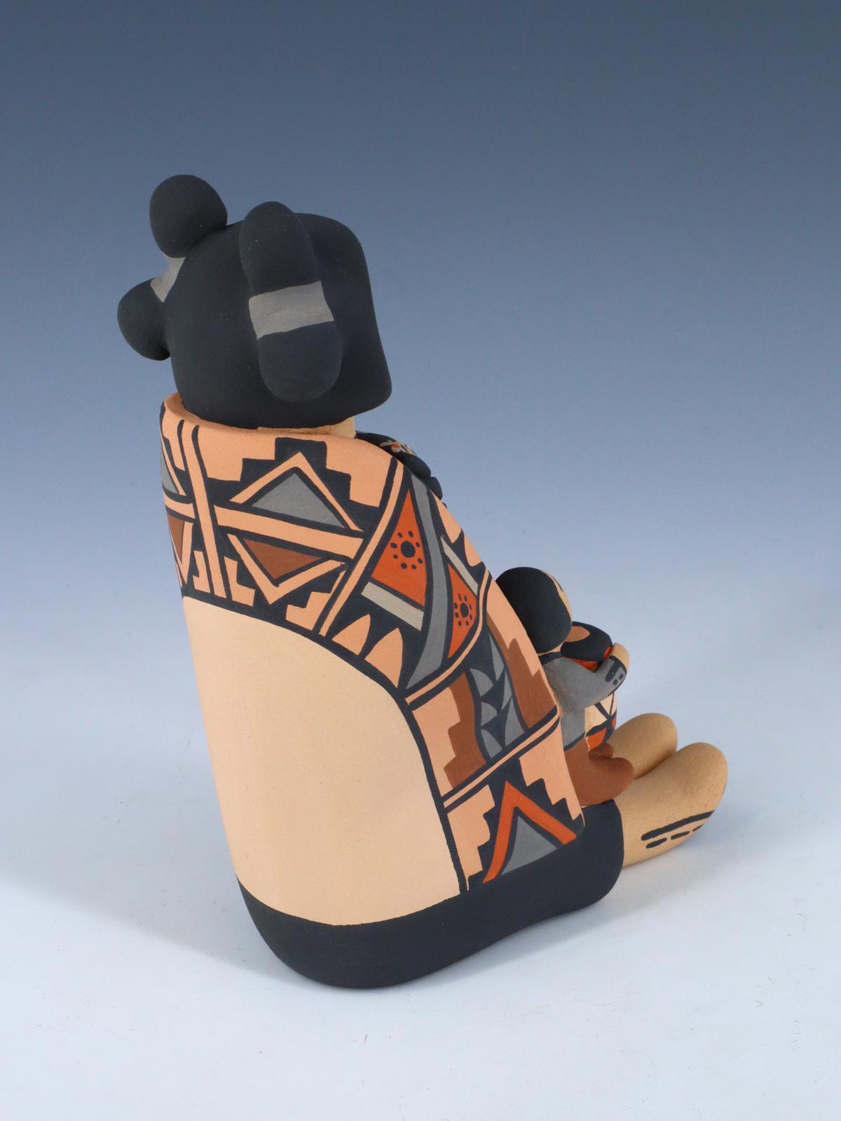 Jemez Pueblo Pottery Three Baby Storyteller - PuebloDirect.com