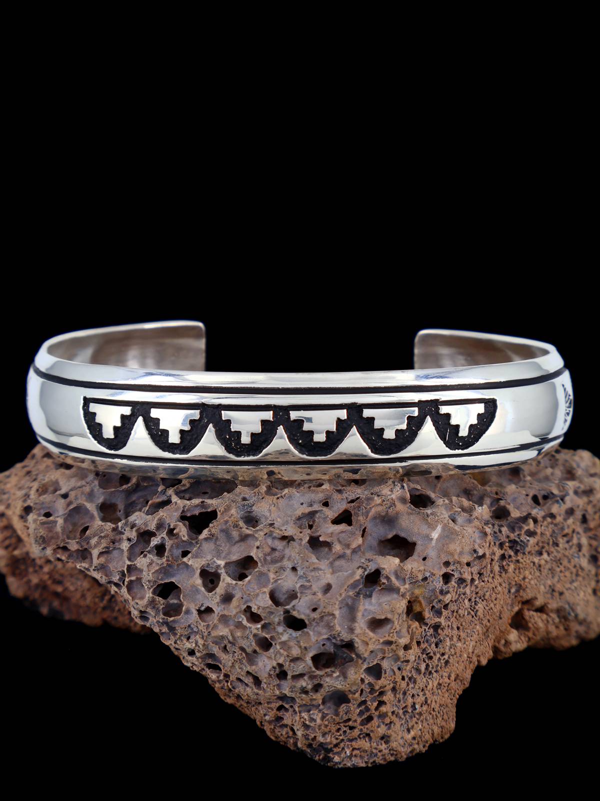 Native American Sterling Silver Overlay Bracelet