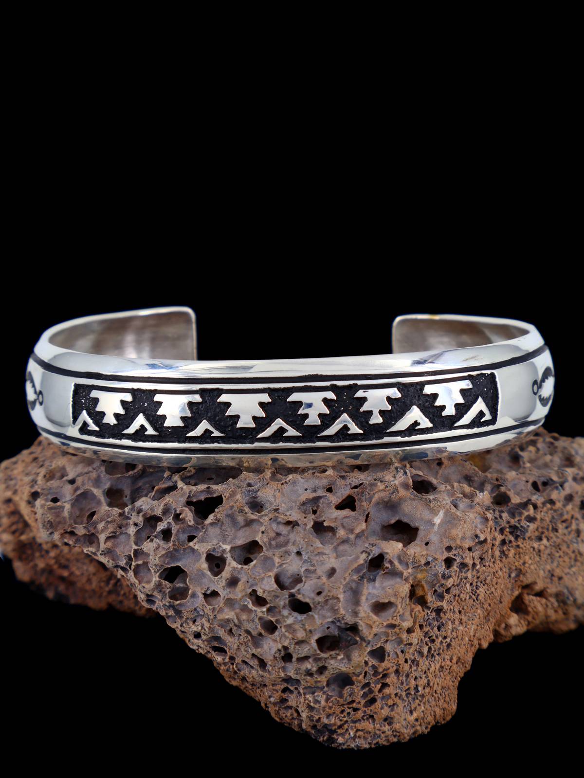Native American Sterling Silver Overlay Bracelet