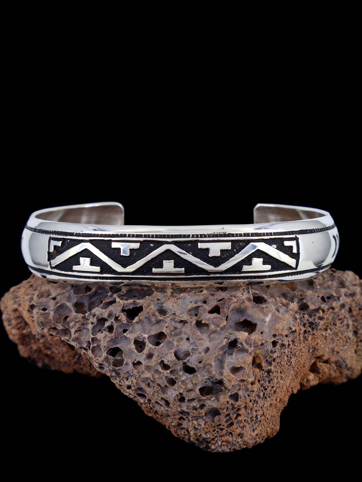 Native American Sterling Silver Overlay Bracelet