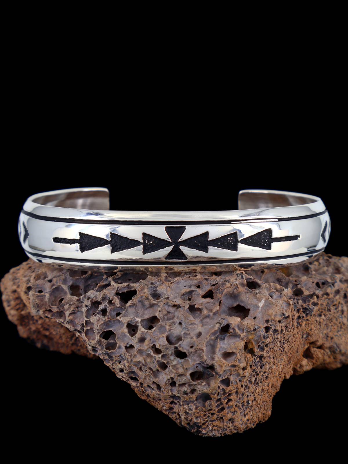 Native American Sterling Silver Overlay Bracelet