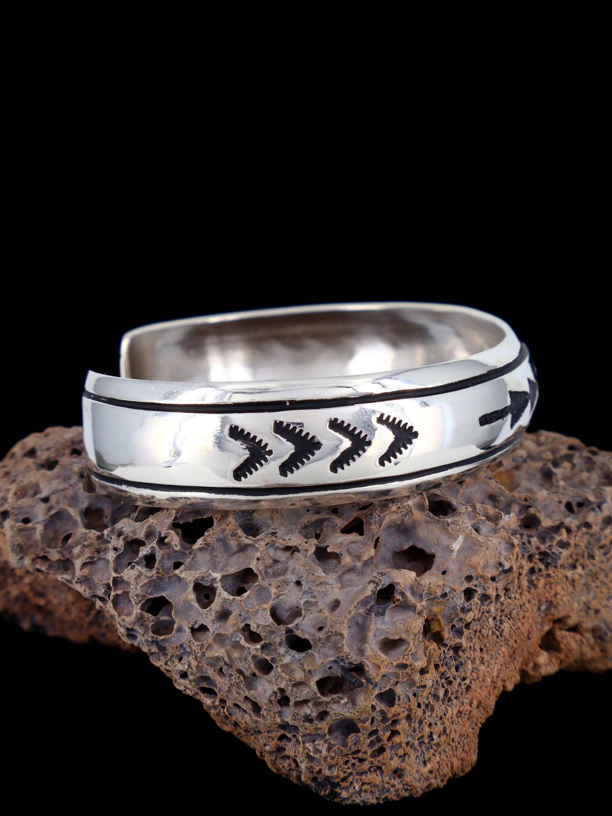 Native American Sterling Silver Overlay Bracelet