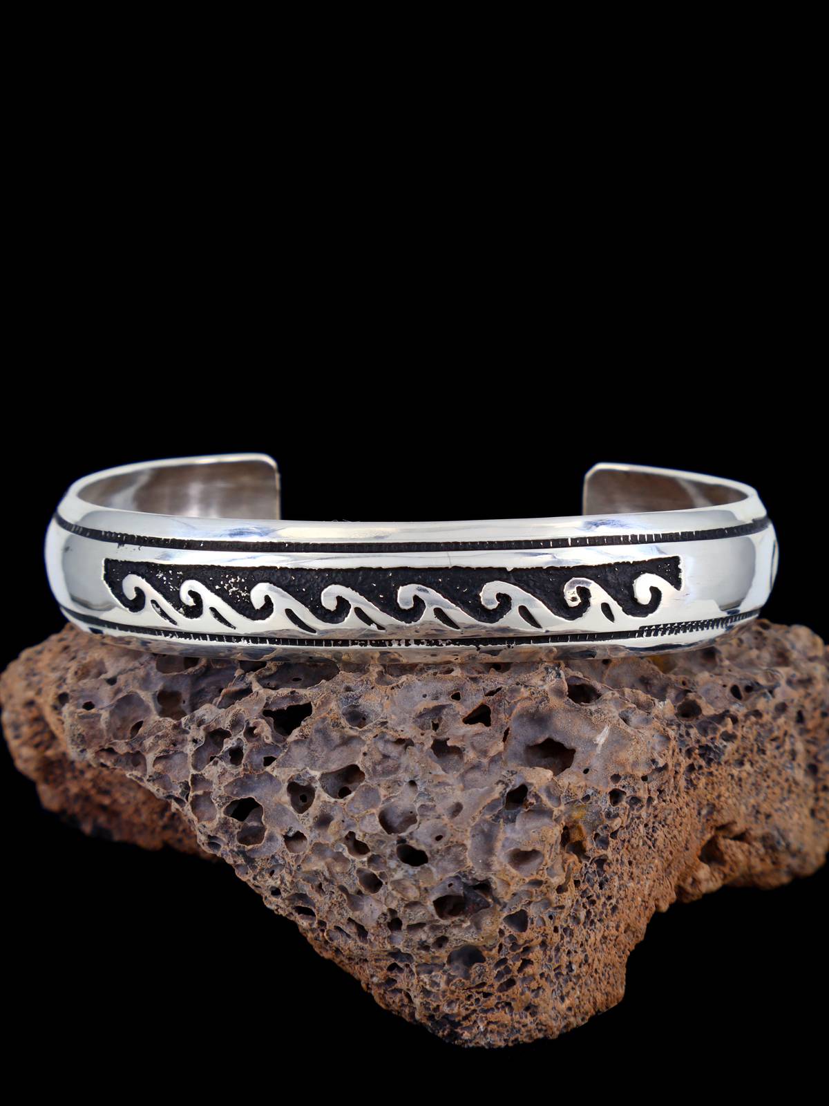 Native American Sterling Silver Overlay Bracelet