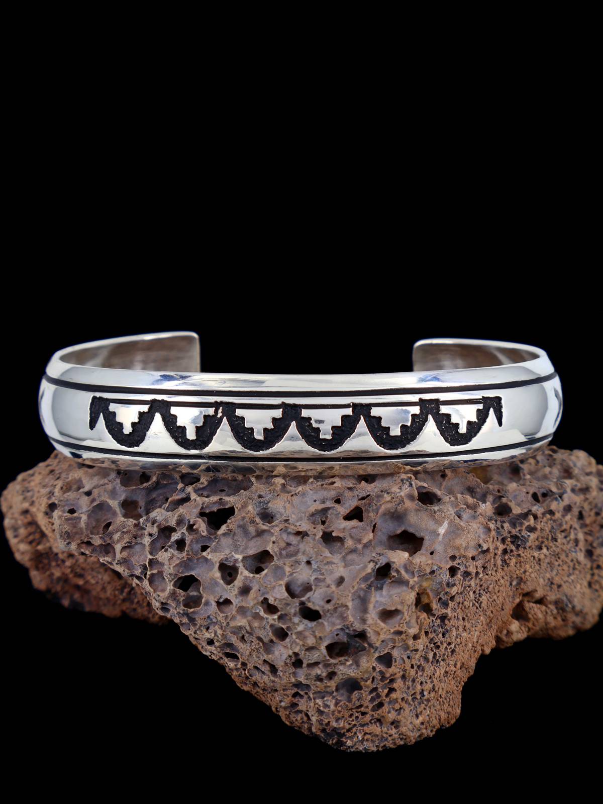 Native American Sterling Silver Overlay Bracelet
