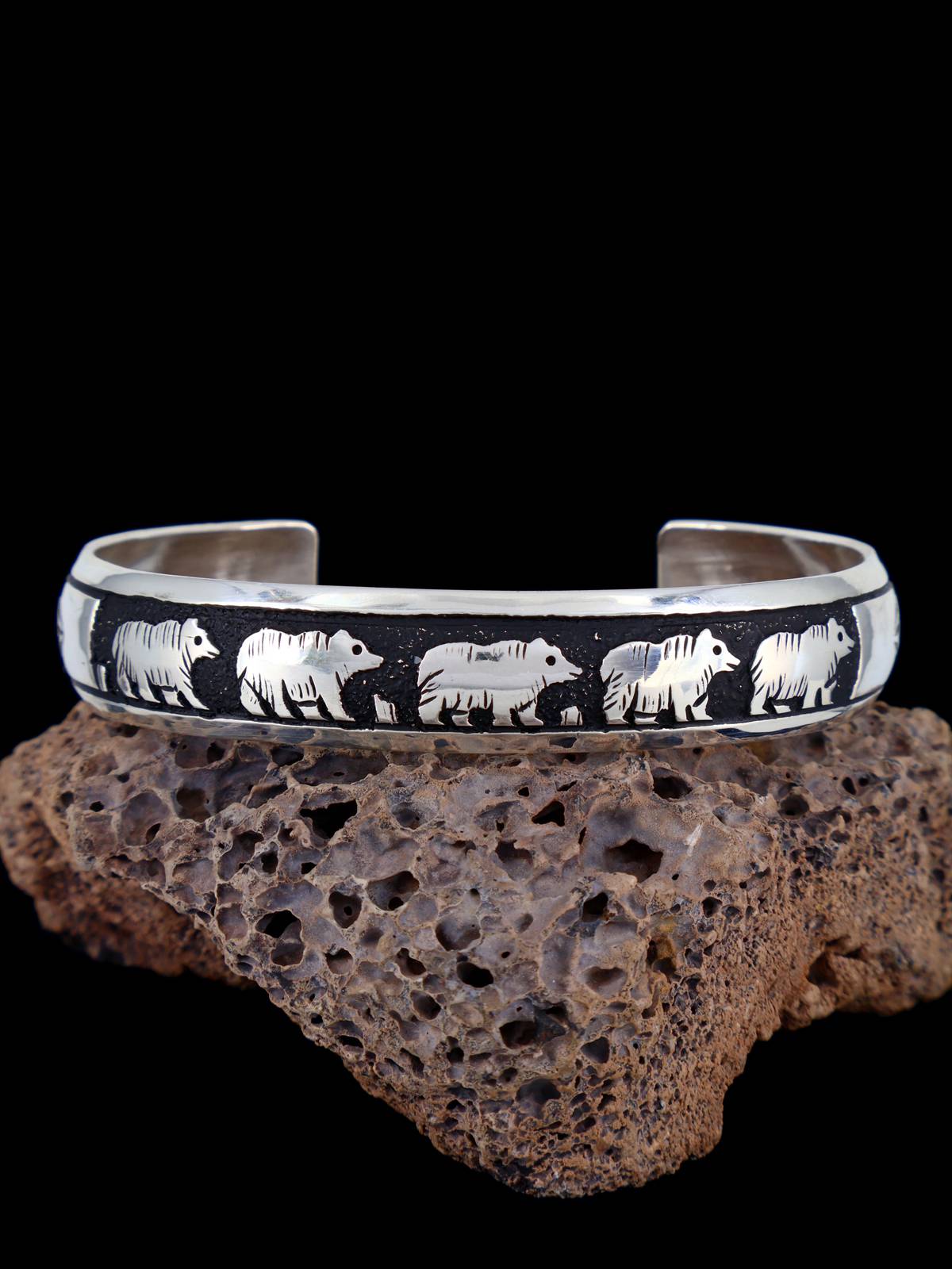 Native American Sterling Silver Overlay Bracelet