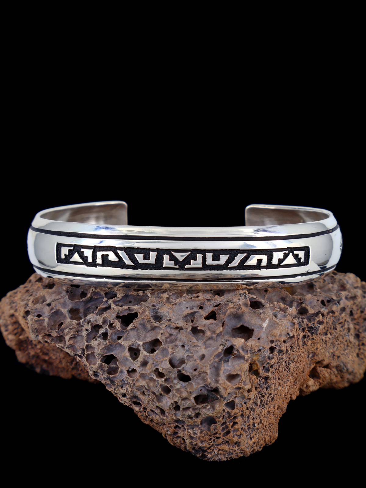 Native American Sterling Silver Overlay Bracelet
