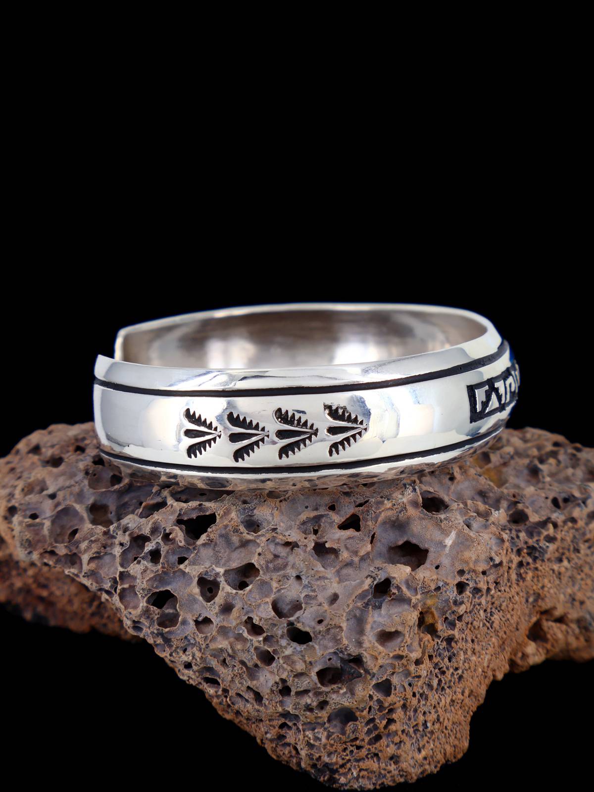 Native American Sterling Silver Overlay Bracelet