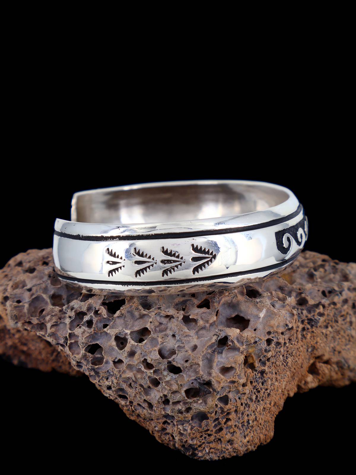 Native American Sterling Silver Overlay Bracelet