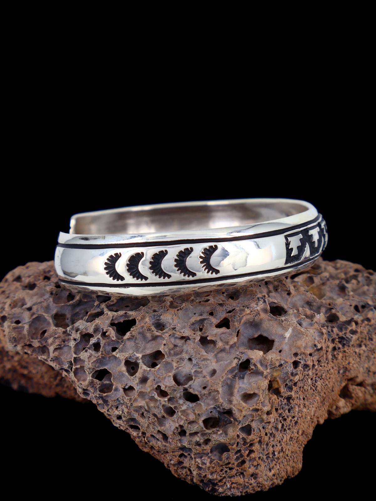 Native American Sterling Silver Overlay Bracelet