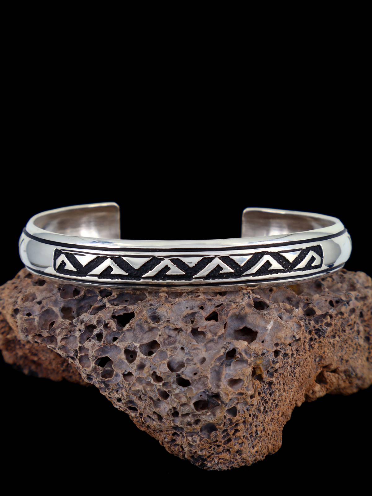 Native American Sterling Silver Overlay Bracelet