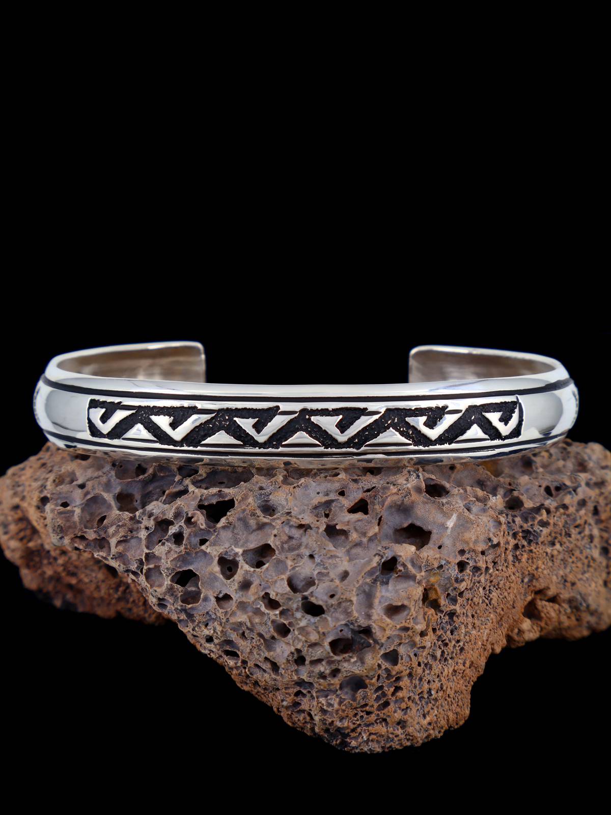 Native American Sterling Silver Overlay Bracelet